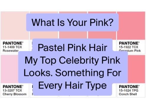 Celebrity Pink Hair Looks graphic