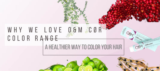Healthier Way To Colour Hair graphic with botanicals