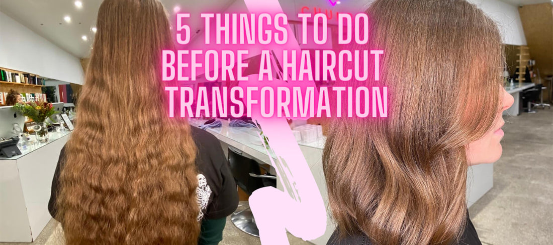 Before a Haircut Transformation in text
