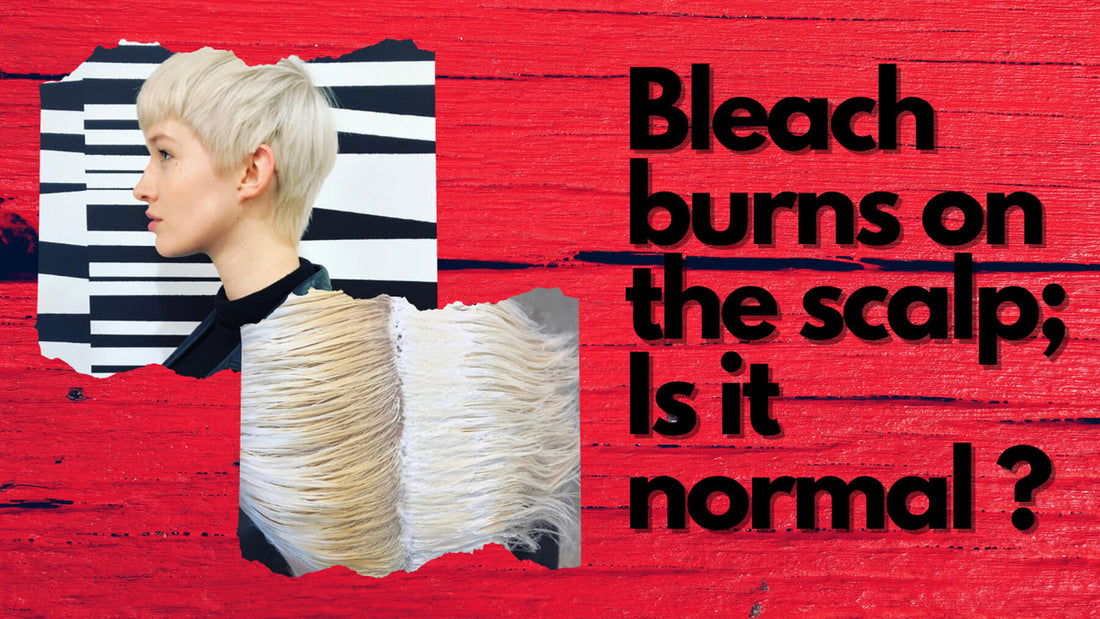 Bleach burns on the scalp graphic on red