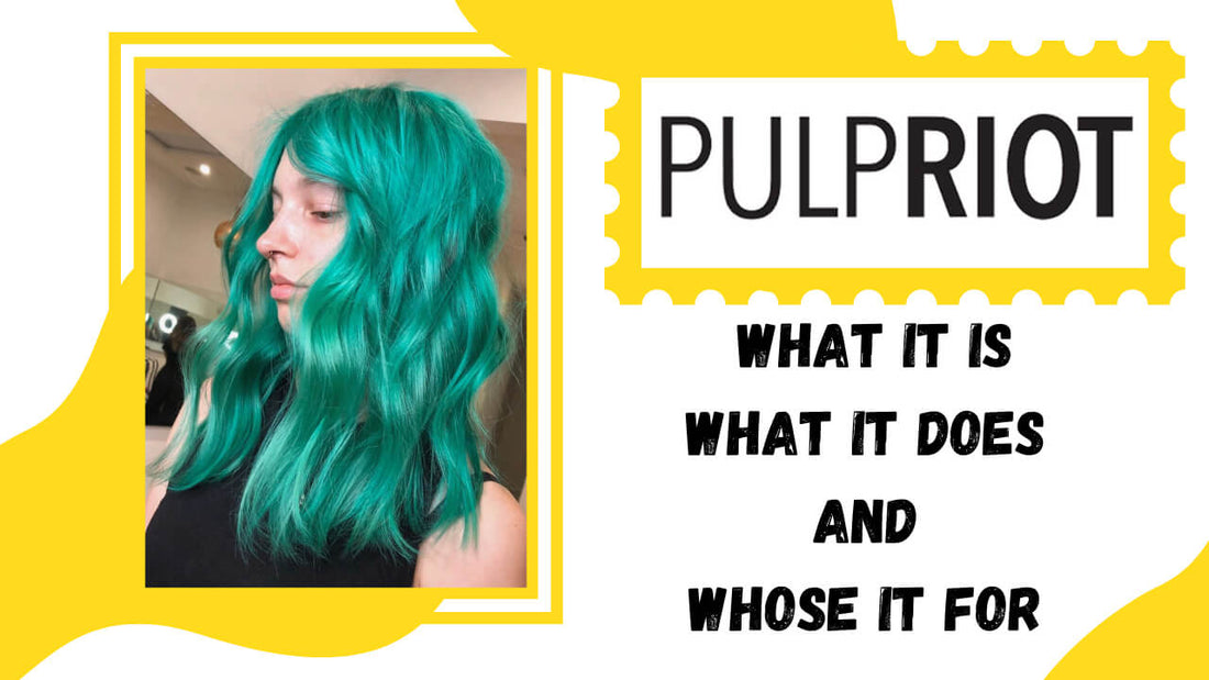 Pulp Riot Explained collage in white and yellow graphics