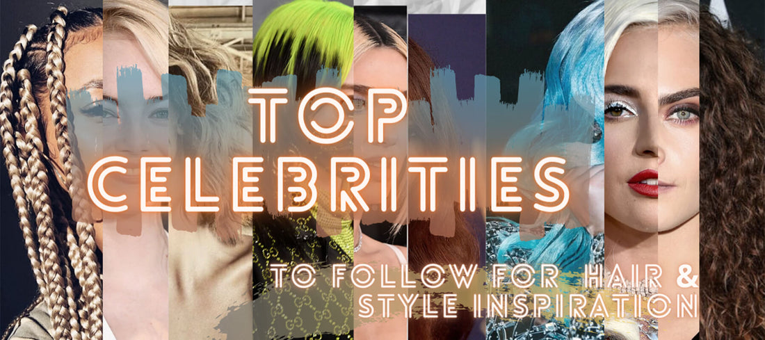 top celebrity hair styles collage